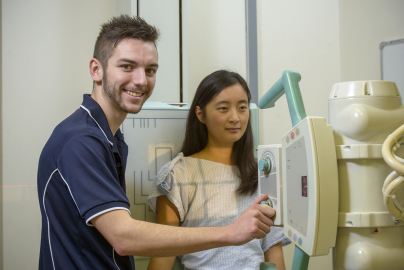 Medical Radiation Science Medical Imaging student using campus facilities